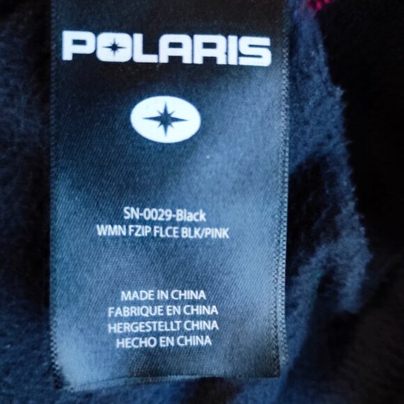Polaris full zip sweatshirt pink black woman's size M - Picture 8 of 8